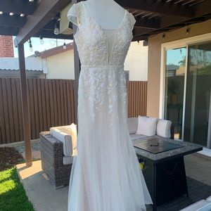 Melissa Sweet Floral Appliqué Tulle Dress